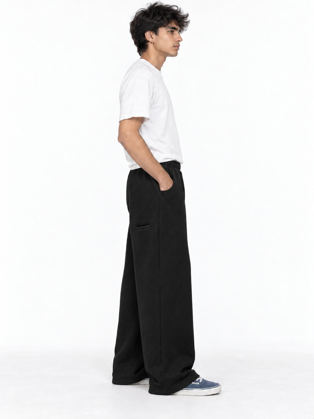 Fanaze Baggy Fit Sweatpants, Black