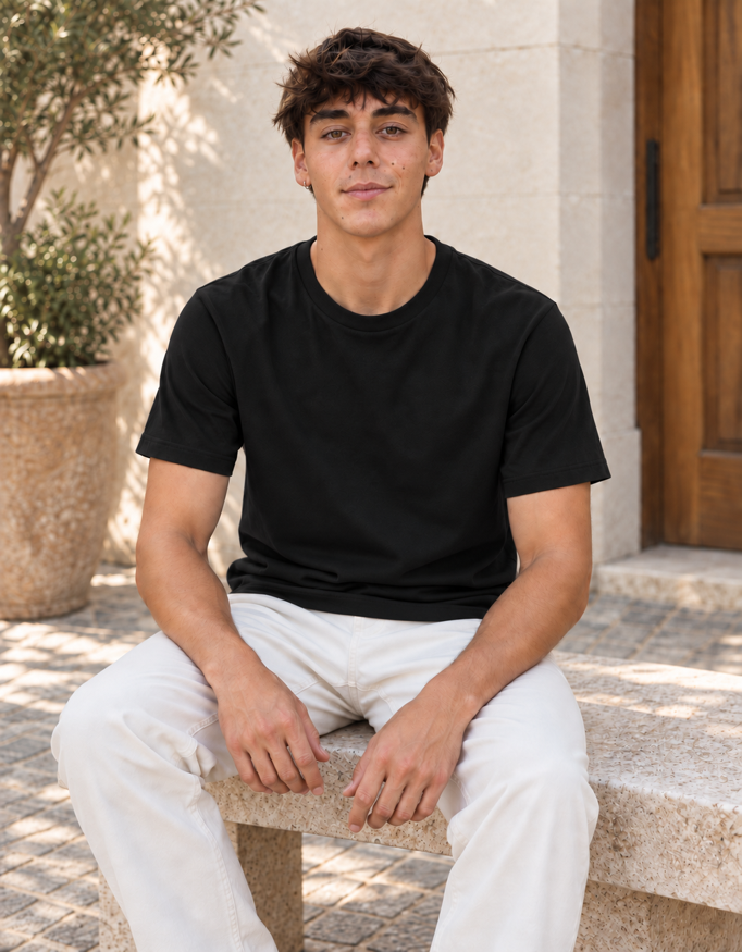 Maroon Classic Crew Plain T-Shirt