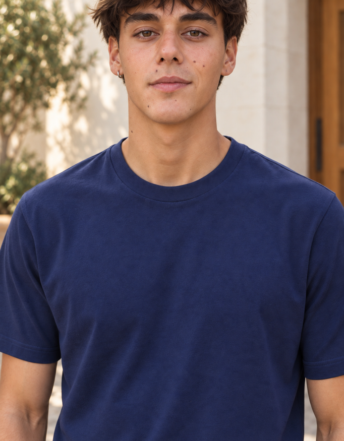 Classic Crew Plain T-Shirt, Royal Blue