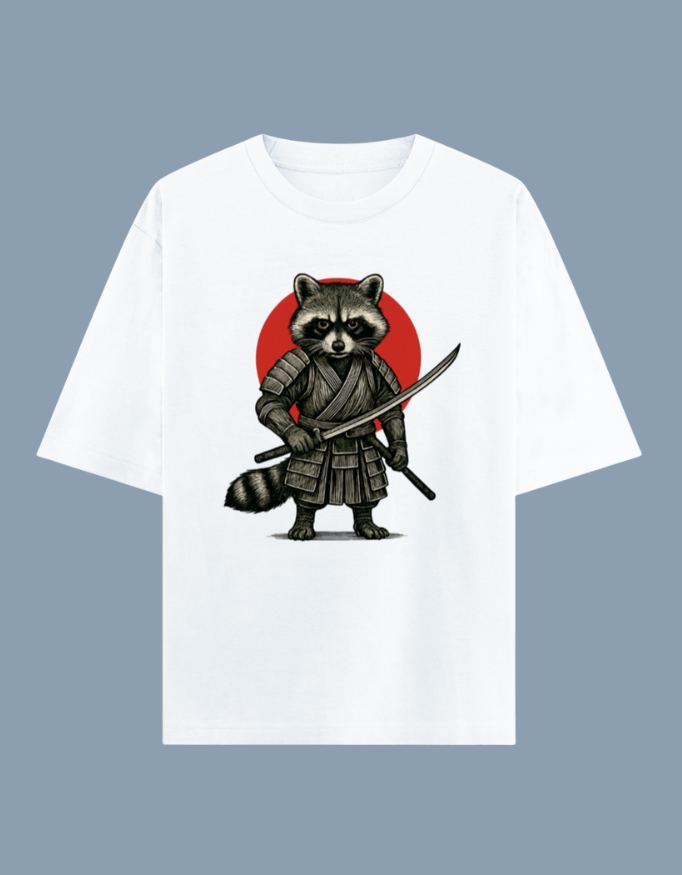 Samurai Street Cat Adoption Oversized T-shirt