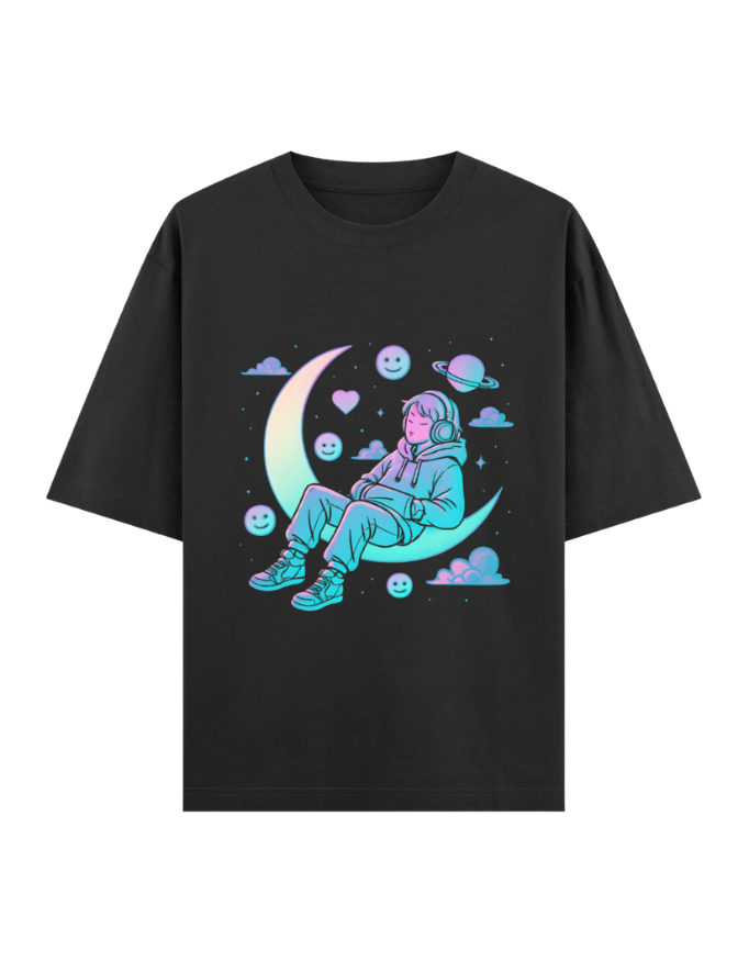 Dreamwave Moon Lounge Oversized T-shirt