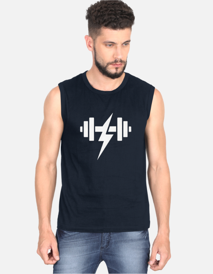 Power Bolt Dumbbell Men’s Sports Vest Top Tank