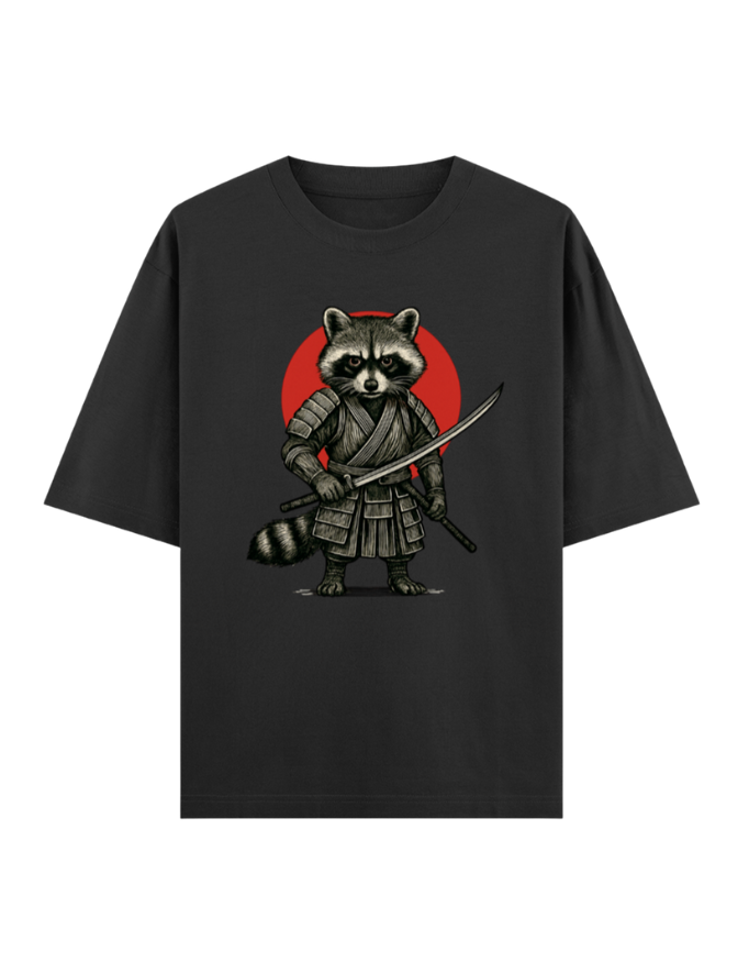 Samurai Street Cat Adoption Oversized T-shirt