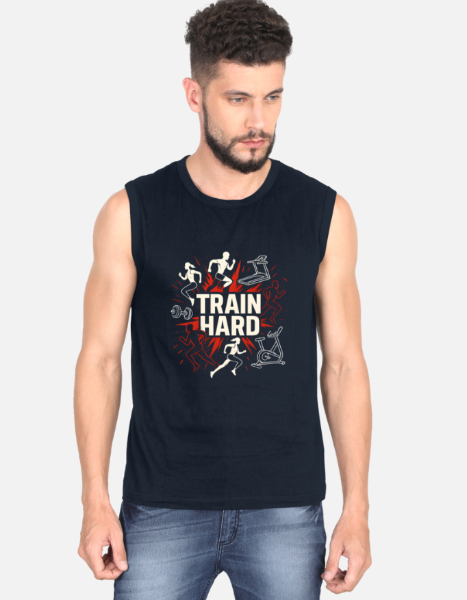 Train Hard Burst Men’s Sports Vest Top Tank