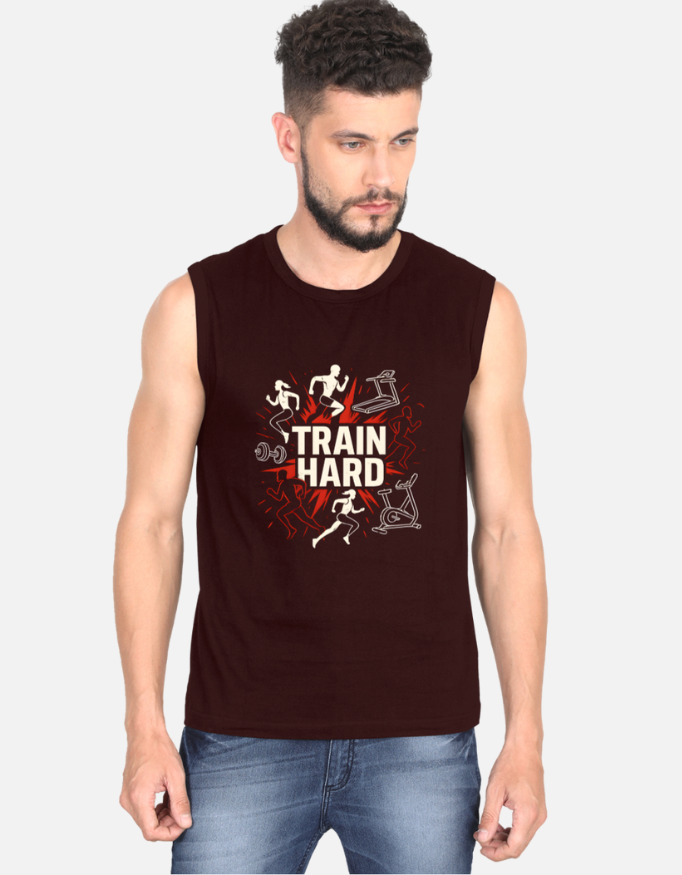 Train Hard Burst Men’s Sports Vest Top Tank