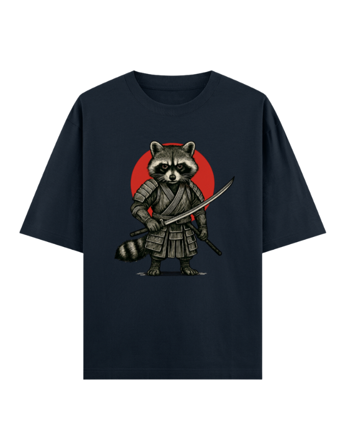 Samurai Street Cat Adoption Oversized T-shirt