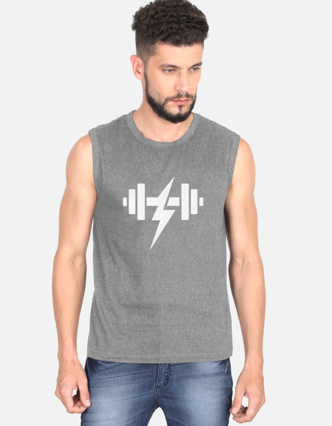 Power Bolt Dumbbell Men’s Sports Vest Top Tank