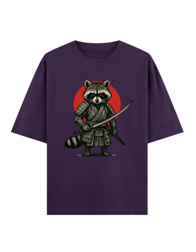 Samurai Street Cat Adoption Oversized T-shirt