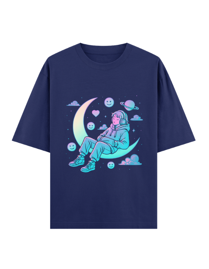 Dreamwave Moon Lounge Oversized T-shirt