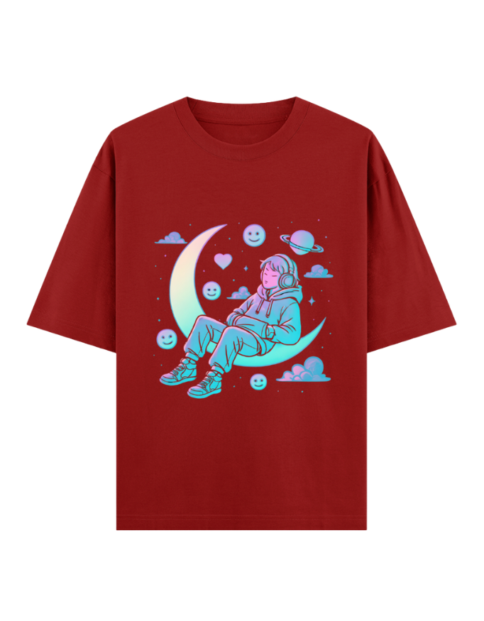 Dreamwave Moon Lounge Oversized T-shirt