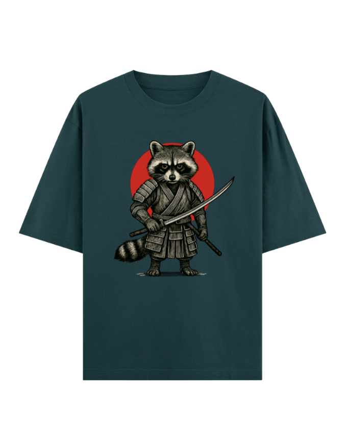 Samurai Street Cat Adoption Oversized T-shirt