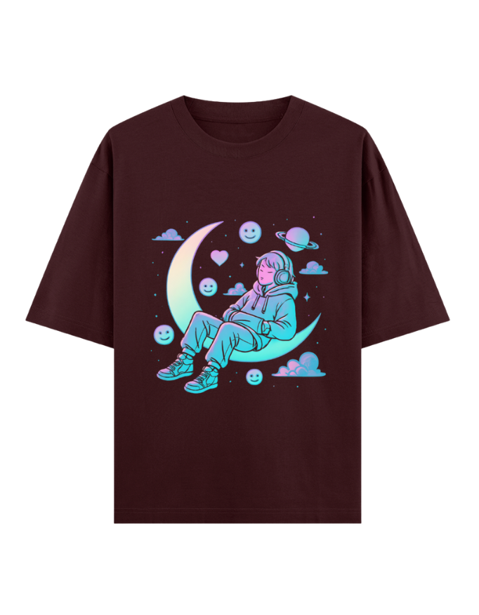 Dreamwave Moon Lounge Oversized T-shirt