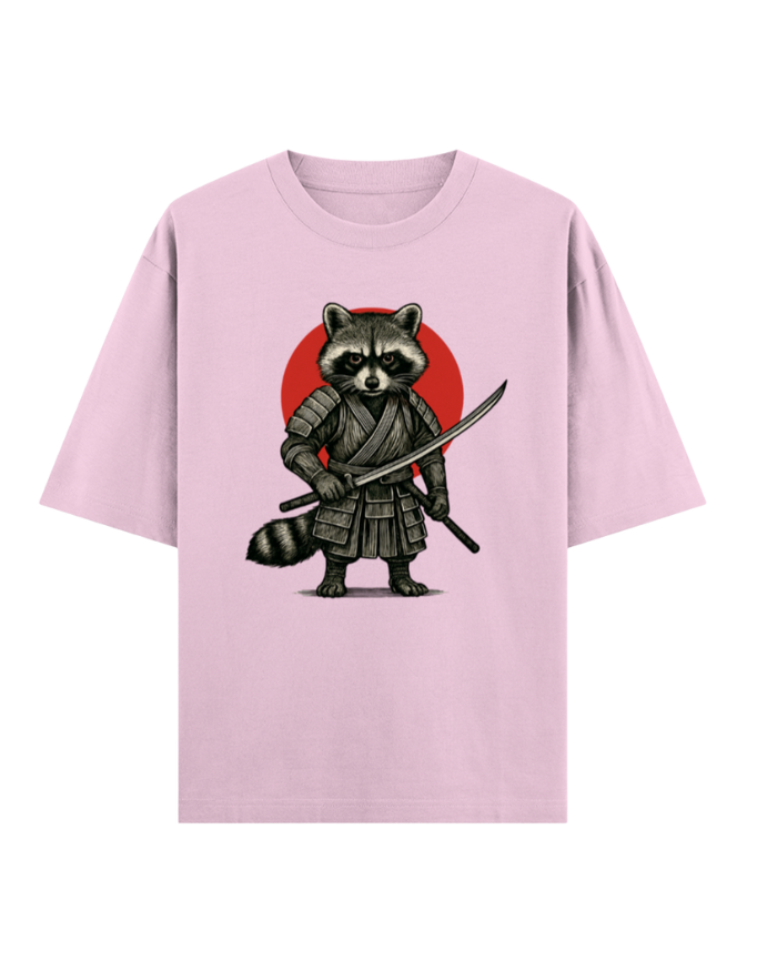 Samurai Street Cat Adoption Oversized T-shirt