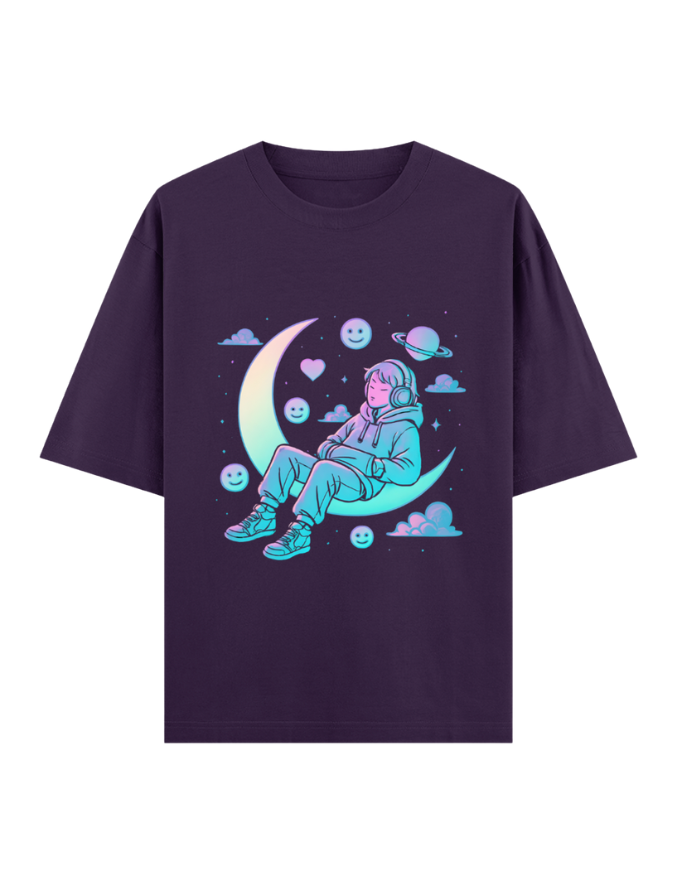 Dreamwave Moon Lounge Oversized T-shirt