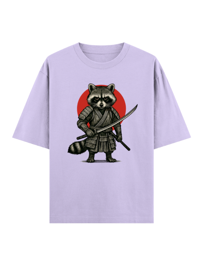 Samurai Street Cat Adoption Oversized T-shirt