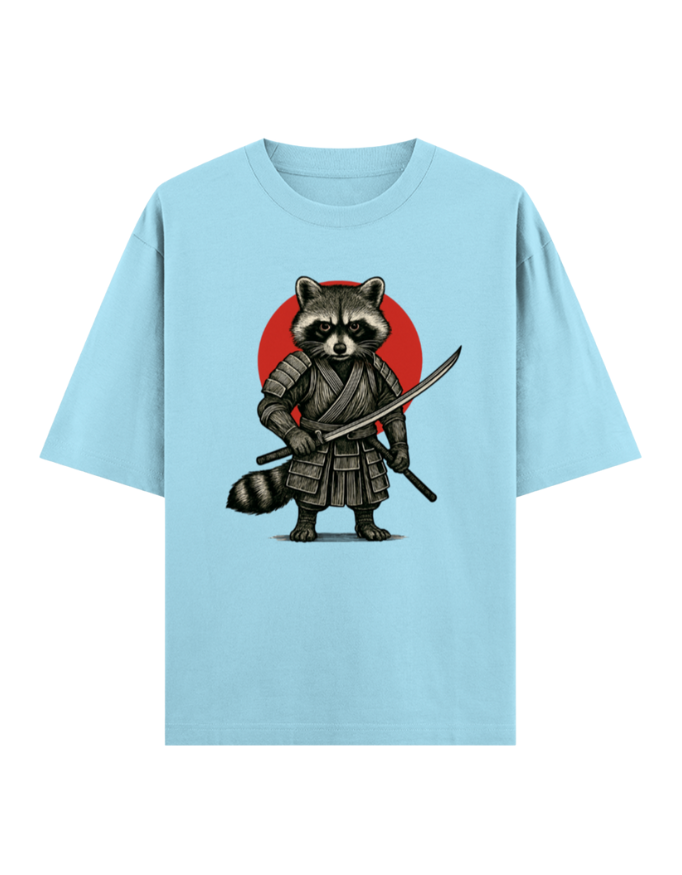 Samurai Street Cat Adoption Oversized T-shirt