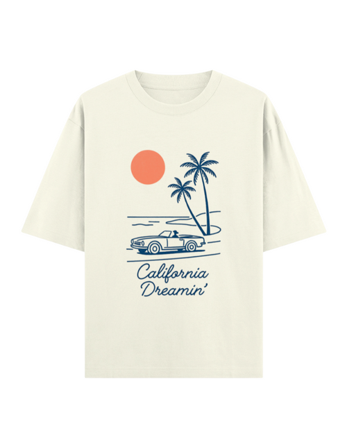 California Dreamin' Vintage Convertible Scene Oversized T-shirt