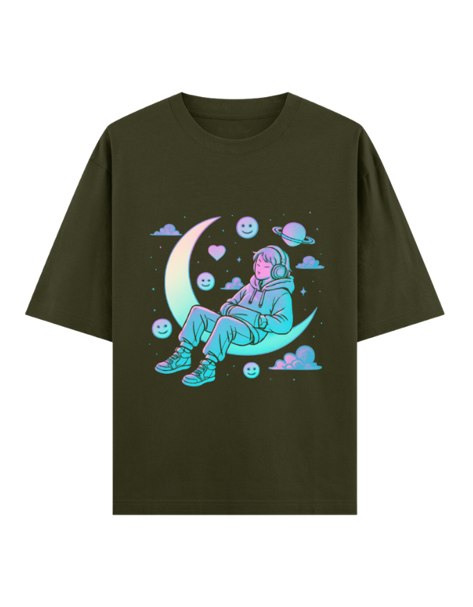 Dreamwave Moon Lounge Oversized T-shirt