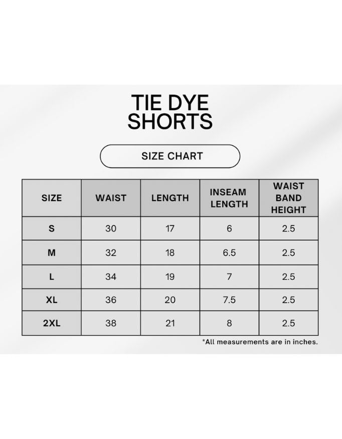 Unisex Tie Dye Shorts